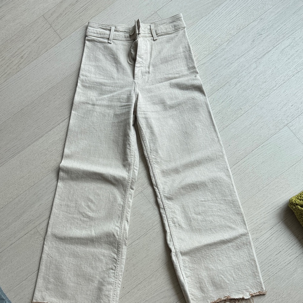 Zara Beige Denim Trousers